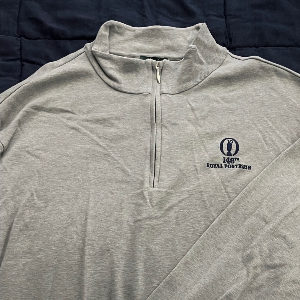 Men's Gray Zip-Up Sweater